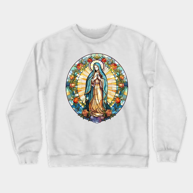 Virgen Maria Crewneck Sweatshirt by TacoTruckShop